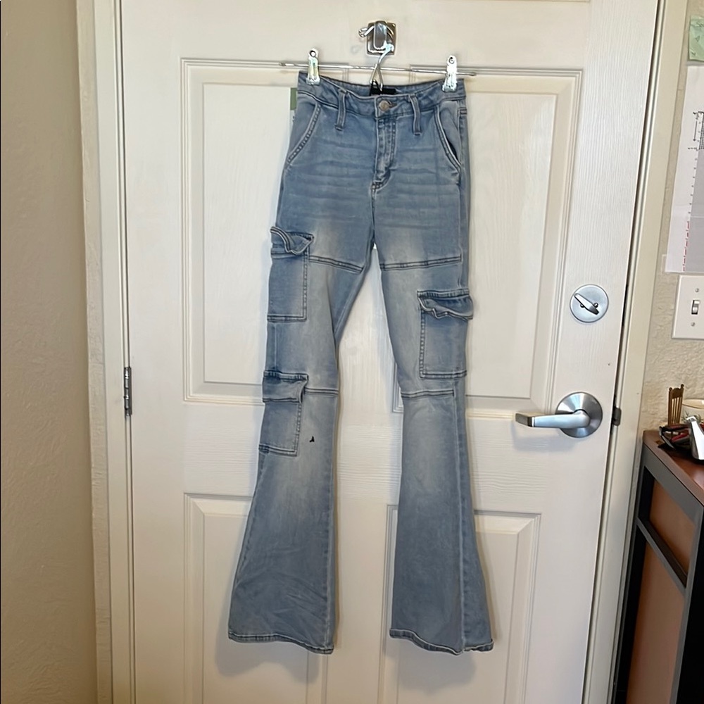 Women's Light Blue Flared Jeans